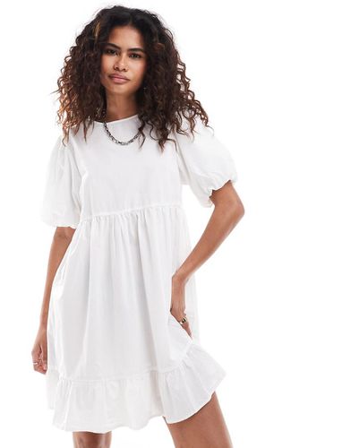 Robe babydoll courte à manches courtes - Monki - Modalova