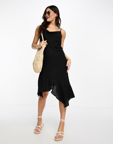 Robe caraco mi-longue coupe asymétrique - Monki - Modalova