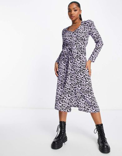 Robe mi-longue à imprimé animal - Monki - Modalova