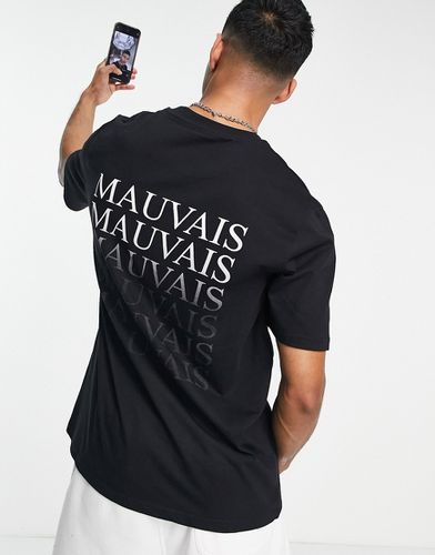 T-shirt décontracté avec logo dégradé - Noir - Mauvais - Modalova