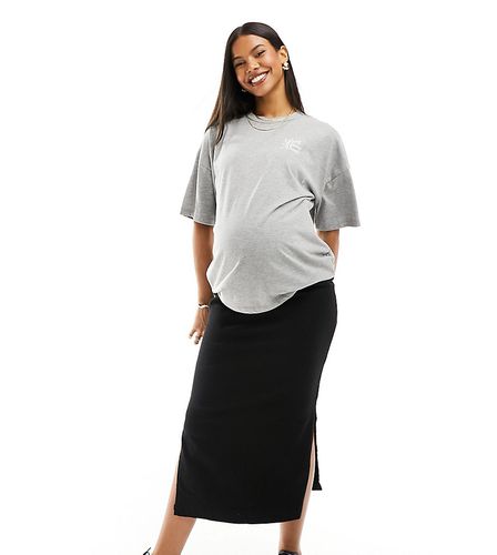 Mamalicious Maternity - Jupe en jean recouvrant le ventre et fendue sur les côtés - Mama.licious - Modalova