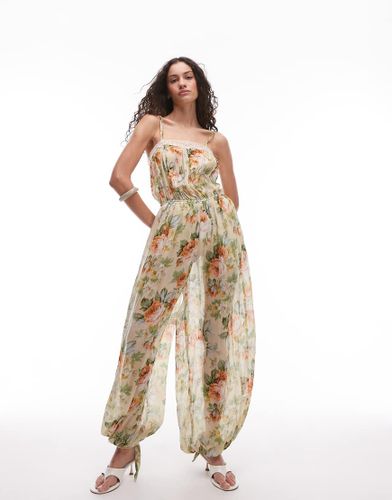 Combinaison bouffante  imprim fleuri - ple - Mango - Modalova
