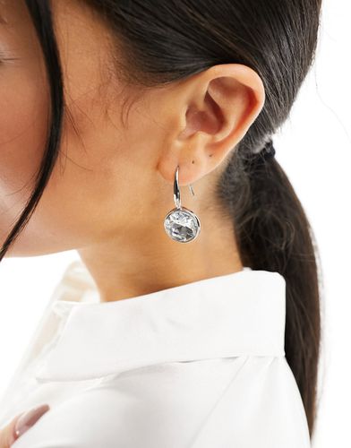 Boucles d'oreilles pendantes avec pierre ronde - Mango - Modalova