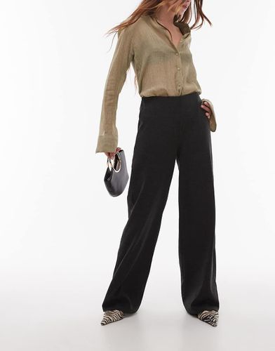 Pantalon d'ensemble décontracté en jersey - foncé - Mango - Modalova