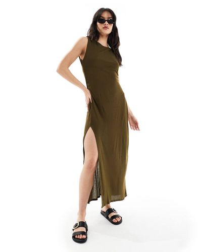 Robe mi-longue sans manches en jersey - Mango - Modalova