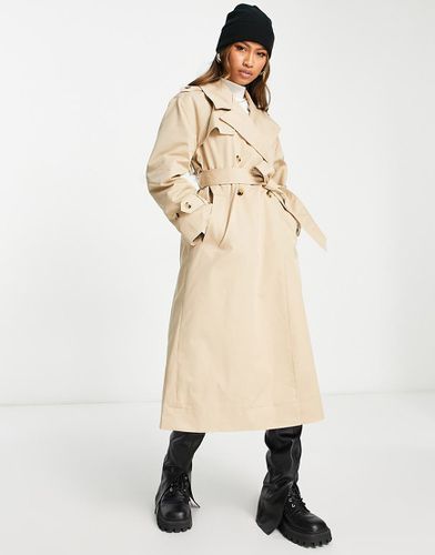 Trench-coat noué à la taille - Beige - Mango - Modalova