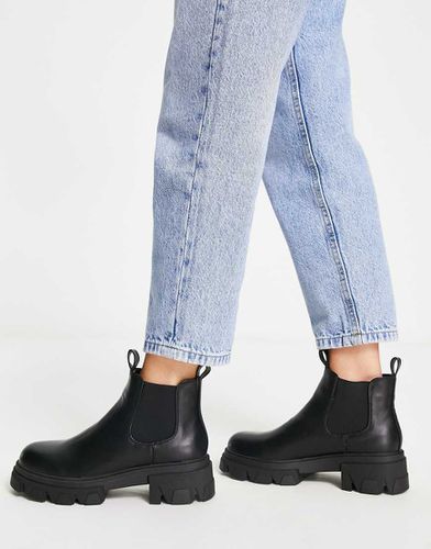 Bottes Chelsea chunky en imitation cuir - Missguided - Modalova