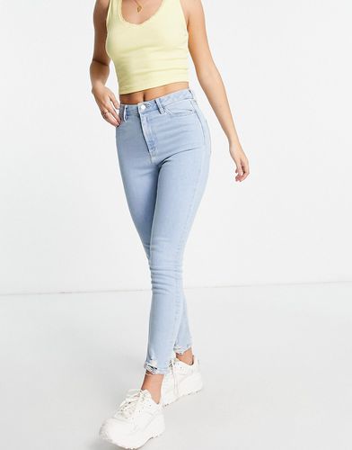 Lizzie - Jean skinny à ourlet frangé - clair délavé - Miss Selfridge - Modalova