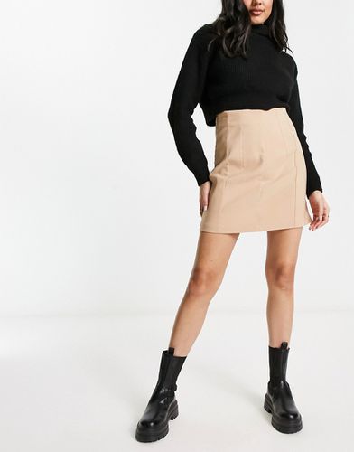 Mini-jupe à taille haute - Taupe - Miss Selfridge - Modalova