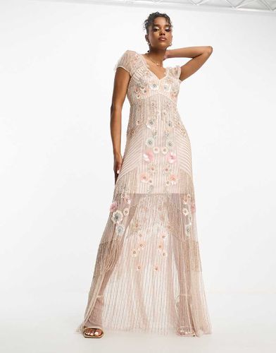 Premium - Robe longue à fleurs ornementées - Miss Selfridge - Modalova