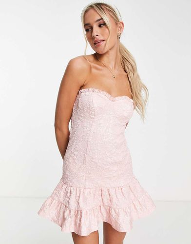 Robe bustier courte de bal de promo en jacquard - Miss Selfridge - Modalova