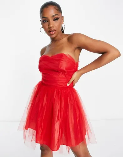 Robe courte de bal de promo en tulle à volants - Miss Selfridge - Modalova