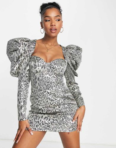 Robe de soirée courte en jacquard animal - Miss Selfridge - Modalova