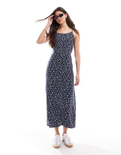 Robe nuisette longueur mollet à petites fleurs avec encolure échancrée - Bleu - Miss Selfridge - Modalova