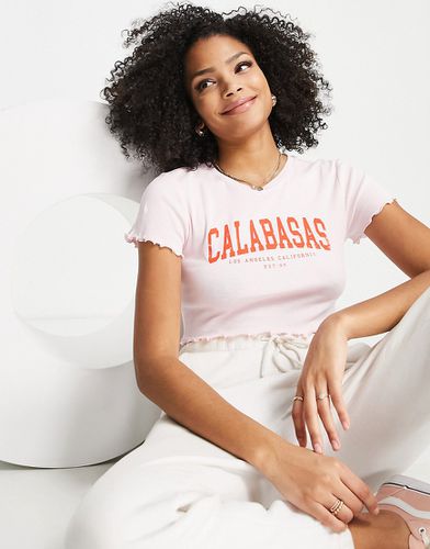 T-shirt à inscription Calabasas - Miss Selfridge - Modalova