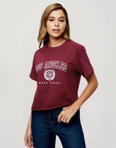 T-shirt 'Los Angeles' - Bordeaux - Miss Selfridge - Modalova