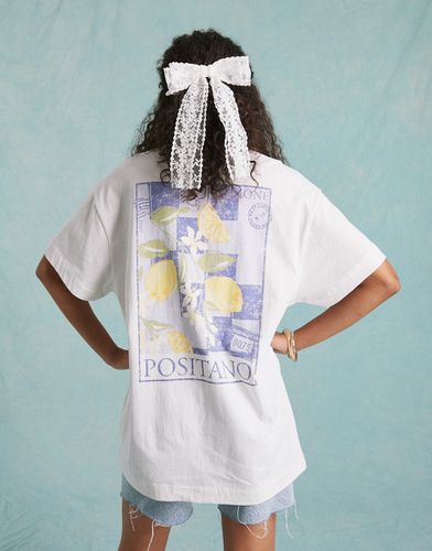 T-shirt oversize avec imprimé carte postale de Positano - Miss Selfridge - Modalova