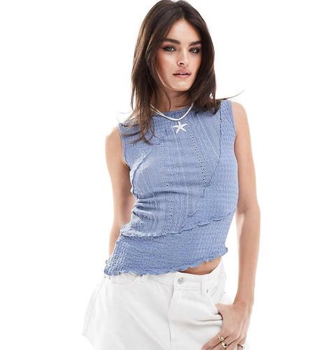 Top sans manches à textures variées - Miss Selfridge - Modalova