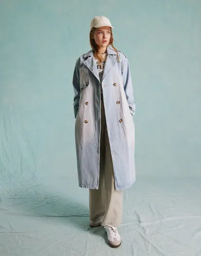 Trench-coat en jean - clair délavé - Miss Selfridge - Modalova