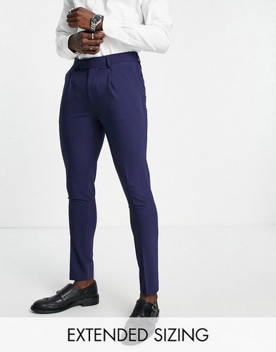 Tower Hill - Pantalon de costume ultra skinny en laine mélangée peignée stretch multidirectionnelle - moyen - Noak - Modalova