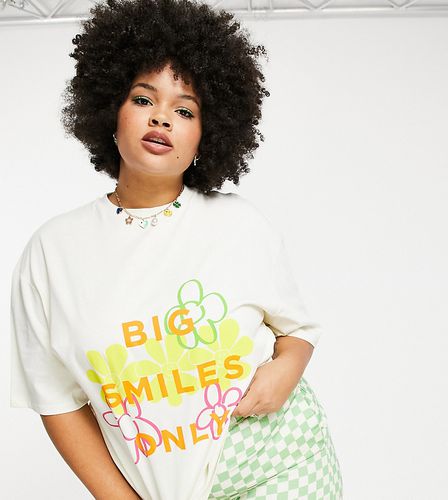 T-shirt ultra oversize à imprimé Big Smiles » - Native Youth Plus - Modalova