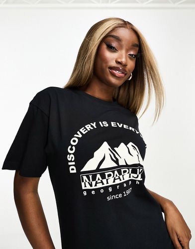 Shetland - T-shirt imprimé sur la poitrine - Napapijri - Modalova