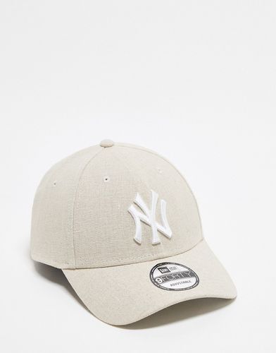 Forty - Casquette en lin à logo New York Yankees - cassé - New Era - Modalova