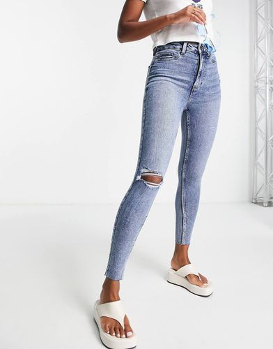 Jean skinny déchiré - moyen délavé - New Look - Modalova