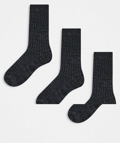 Lot de 3 paires de chaussettes épaisses côtelées - New Look - Modalova