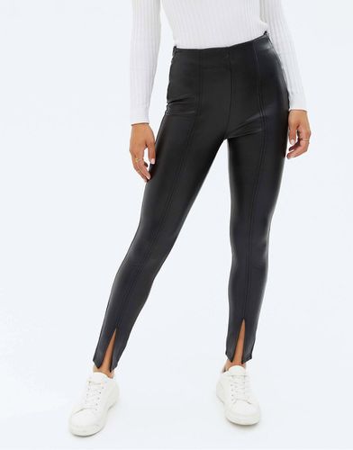 Legging style pantalon en similicuir fendu sur le devant - New Look - Modalova