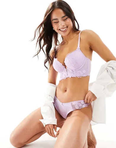 Soutien-gorge en dentelle - Lilas - New Look - Modalova