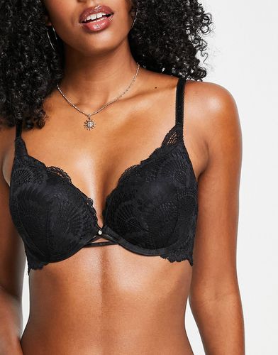 Brassière femme coton côtelé et dentelle Bois de Rose Dim Coton Lace