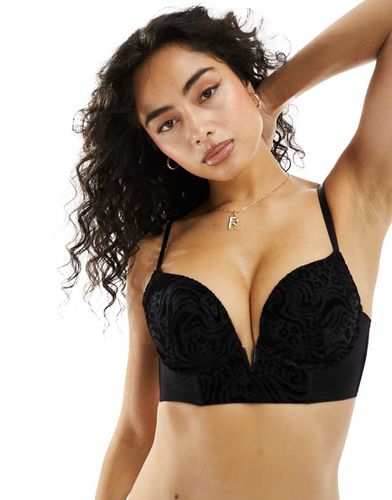 Soutien-gorge push-up long - Imprimé animal - New Look - Modalova