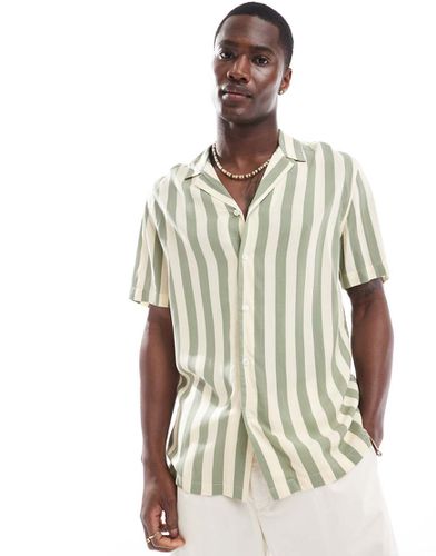 Short sleeved tom striped shirt in light green - New Look - Modalova