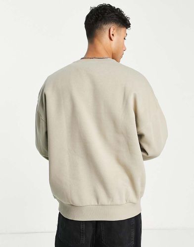 Sweat-shirt oversize - Taupe - New Look - Modalova