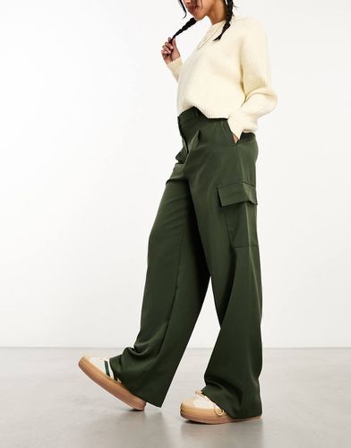 Pantalon cargo droit et élégant - Kaki - New Look - Modalova