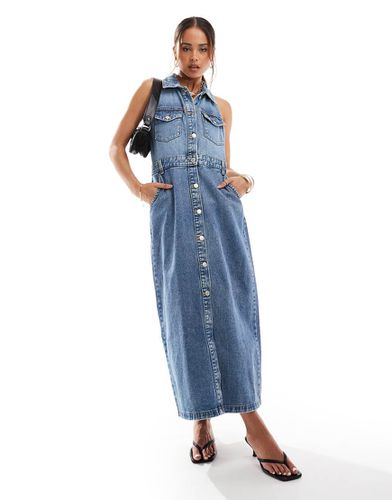 Robe dos nu mi-longue en jean - New Look - Modalova