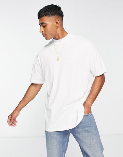 T-shirt oversize à col montant - Blanc - New Look - Modalova