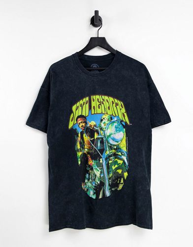 T-shirt oversize à imprimé Jimi Hendrix - délavé - New Look - Modalova