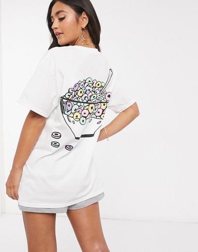 T-shirt oversize à imprimé céréales au dos - New Love Club - Modalova