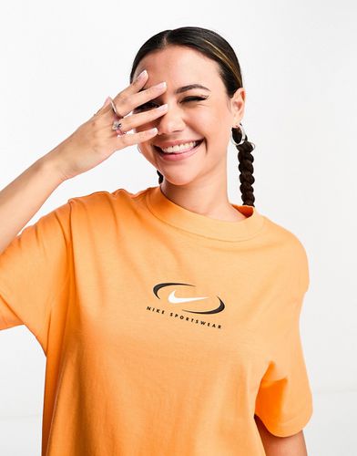 T-shirt coupe boyfriend à logo virgule - mandarine vif - Nike - Modalova