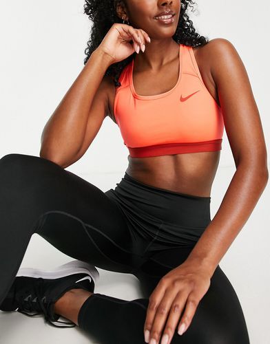 Brassière de sport à maintien intermédiaire en tissu Dri-FIT à logo virgule - sombre - Nike Training - Modalova