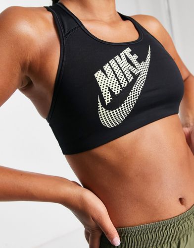 Dance Gel - Brassière de sport non rembourrée à maintien intermédiaire et logo virgule en tissu Dri-FIT - Nike Training - Modalova