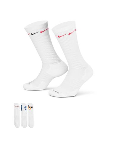 Lot de 3 paires de chaussettes unisexes matelassées - Blanc - Nike Training - Modalova