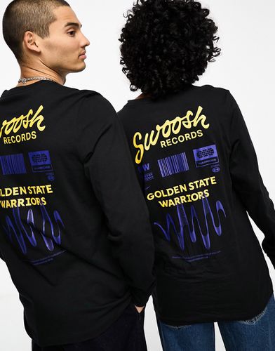 NBA Golden State Warriors - T-shirt unisexe à manches longues avec imprimé Swoosh Records au dos - Nike Basketball - Modalova