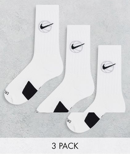 Pack 3 paires de chaussettes Nike basses blanc sur