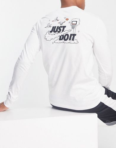 T-shirt manches longues avec imprimé au dos - Nike Basketball - Modalova