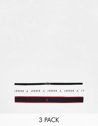 Jordan - Lot de 3 bandeaux à largeurs variées - Noir/Blanc/rouge - Nike - Modalova