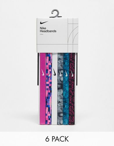 Lot de 6 bandeaux à imprimé géométrique - Nike - Modalova