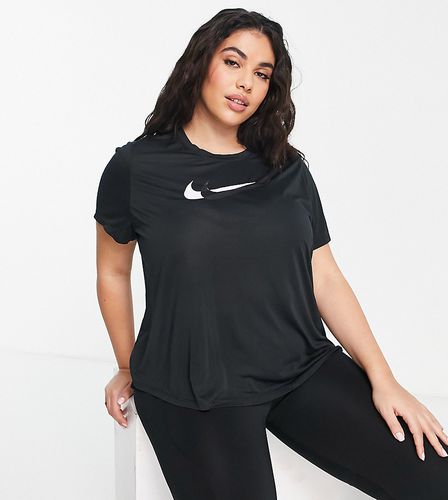 Plus - T-shirt à demi logo virgule - Nike Running - Modalova